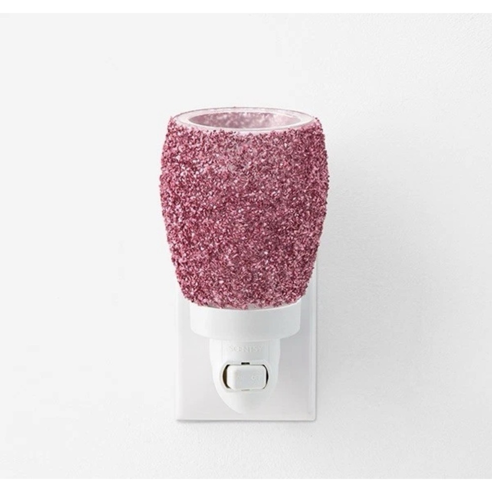 Scentsy Glitter Pink Magenta Mini Plug-In Wax Warmer W/ Box NIB